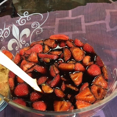Macerated Strawberries with Vanilla & Strawberry Dark Balsamic