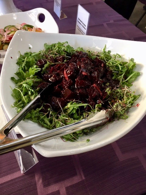 Roasted Beets & Blueberries with Fennel Arugala Salad