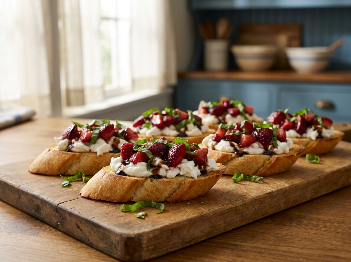 Strawberry & Burrata Bruschetta