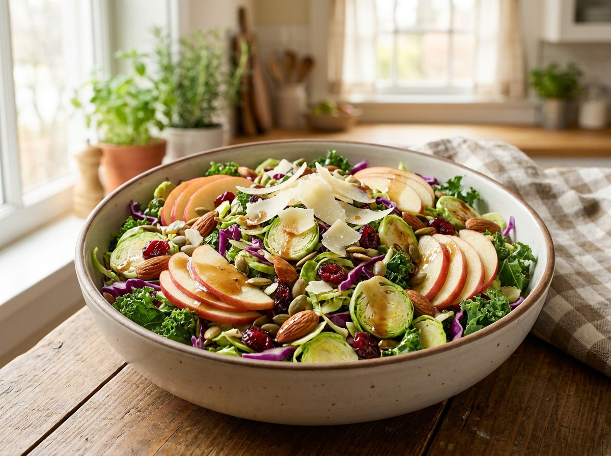 Shaved Brussels Sprout Salad with Vermont Maple Balsamic