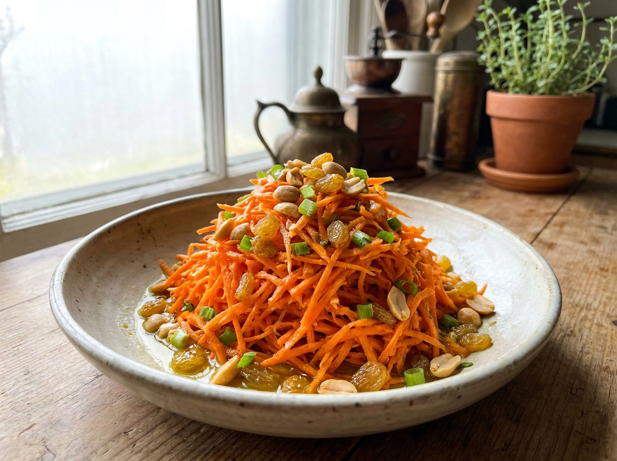 Bright Shredded Carrot Salad with Persian Lime Oil