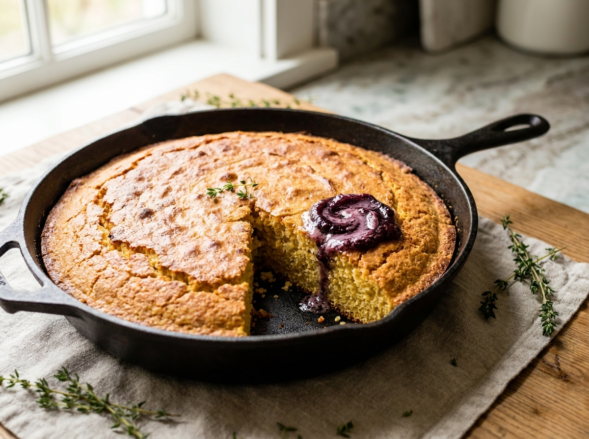Skillet Cornbread with Whipped Fig Butter