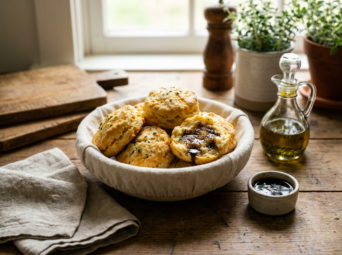 Cheddar & Tuscan Herb Drop Biscuits