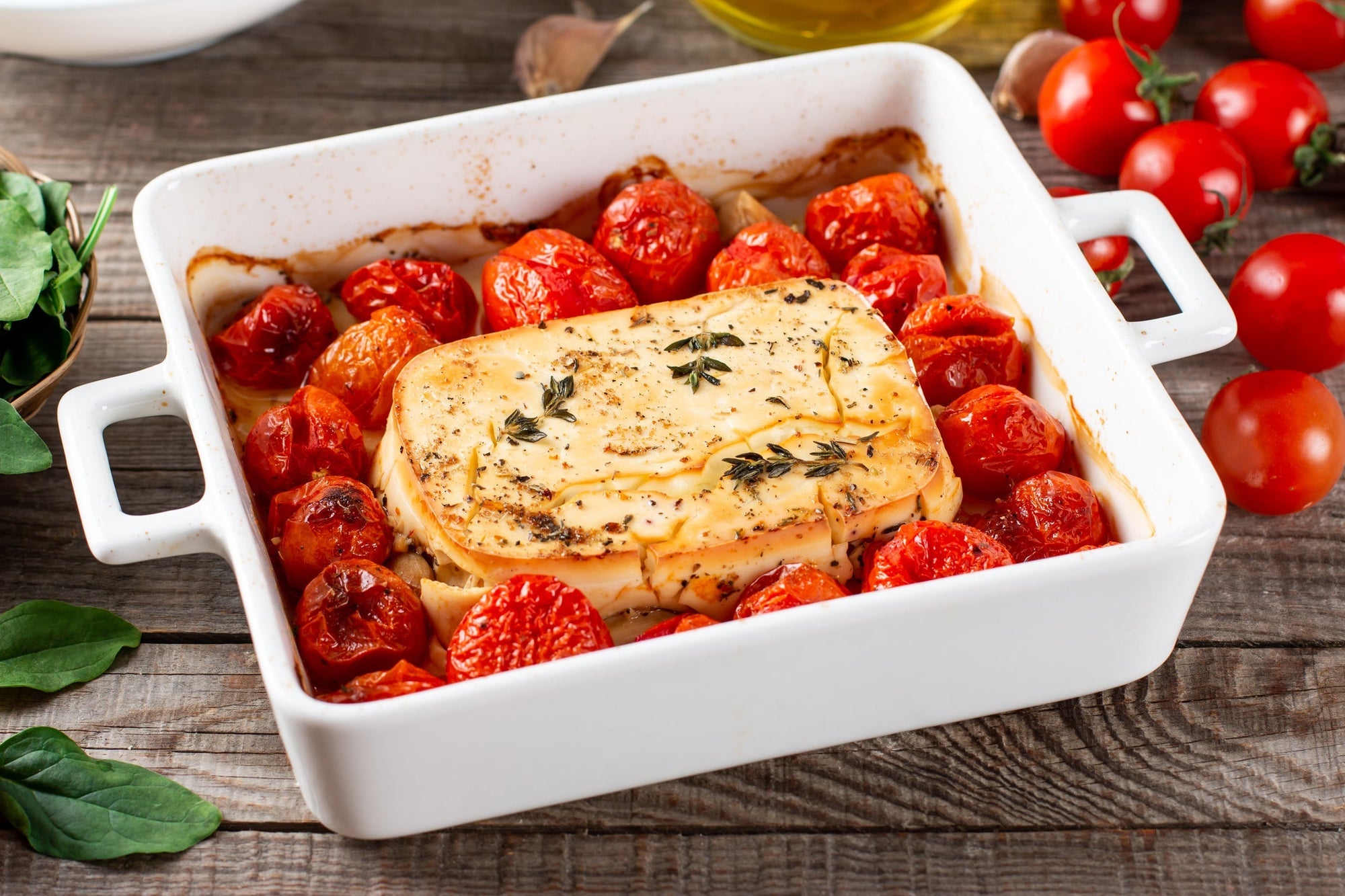 Garlic Olive Oil Baked Feta Pasta (TikTok Viral)