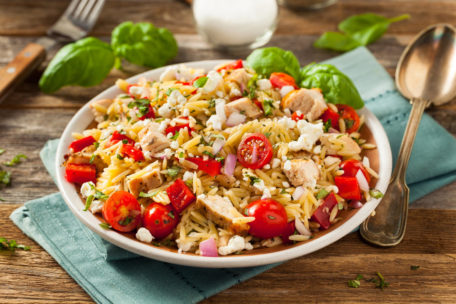 Lemon Garlic Orzo Pasta Salad