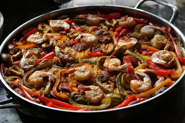Traditional Paella with Shrimp & Chorizo