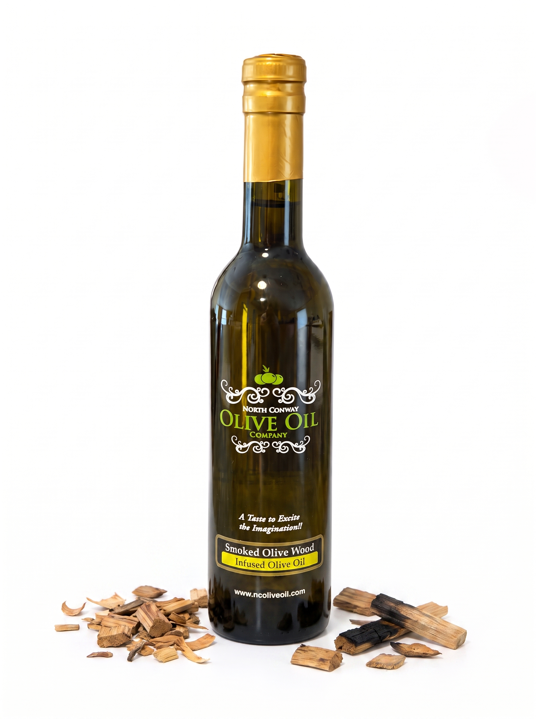 Smoked Olive Wood Infused Olive Oil bottle - Google Merchant product image