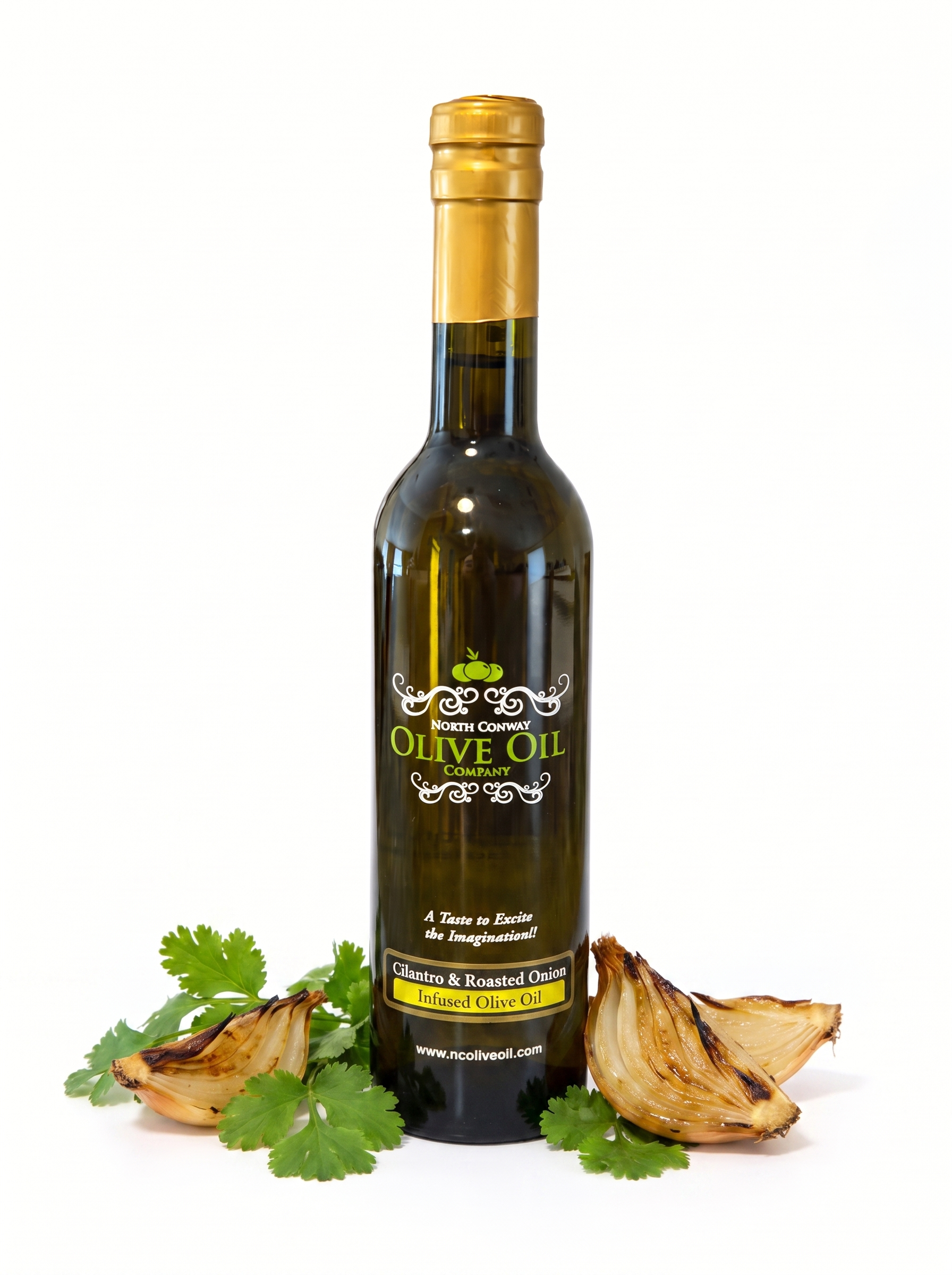 Cilantro & Roasted Onion Infused Olive Oil bottle - Google Merchant product image