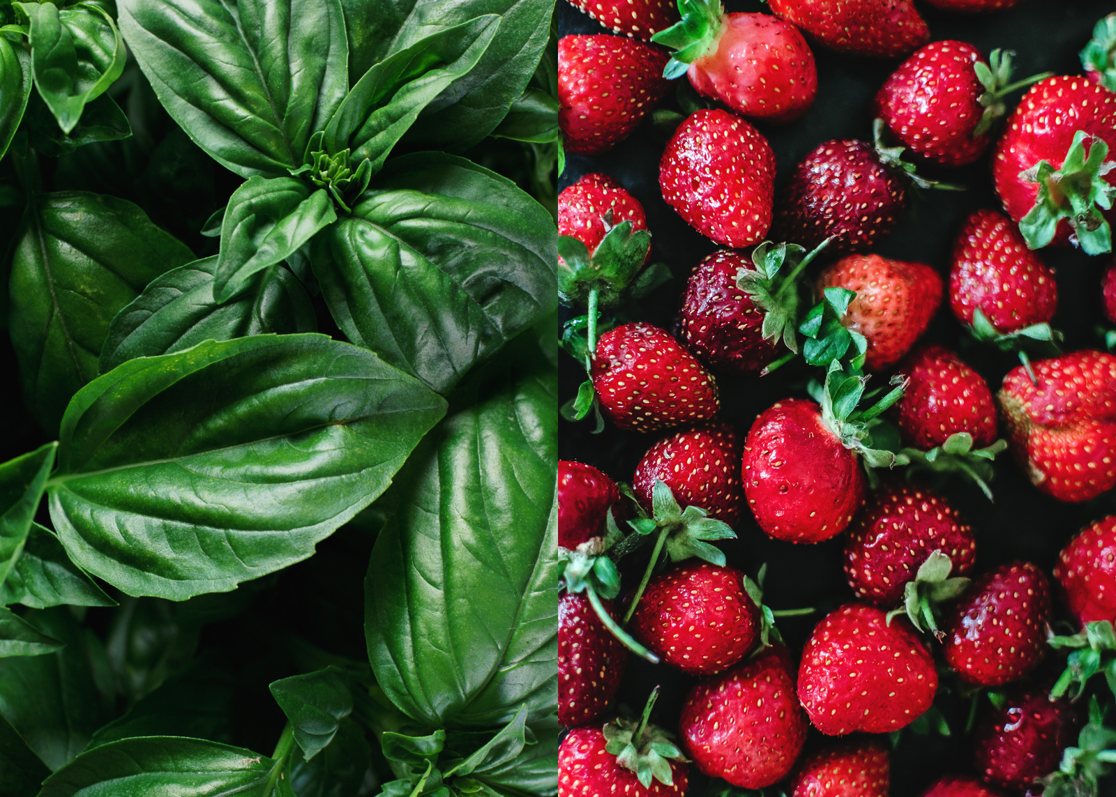 Basil Infused Olive Oil & Strawberry Dark Balsamic