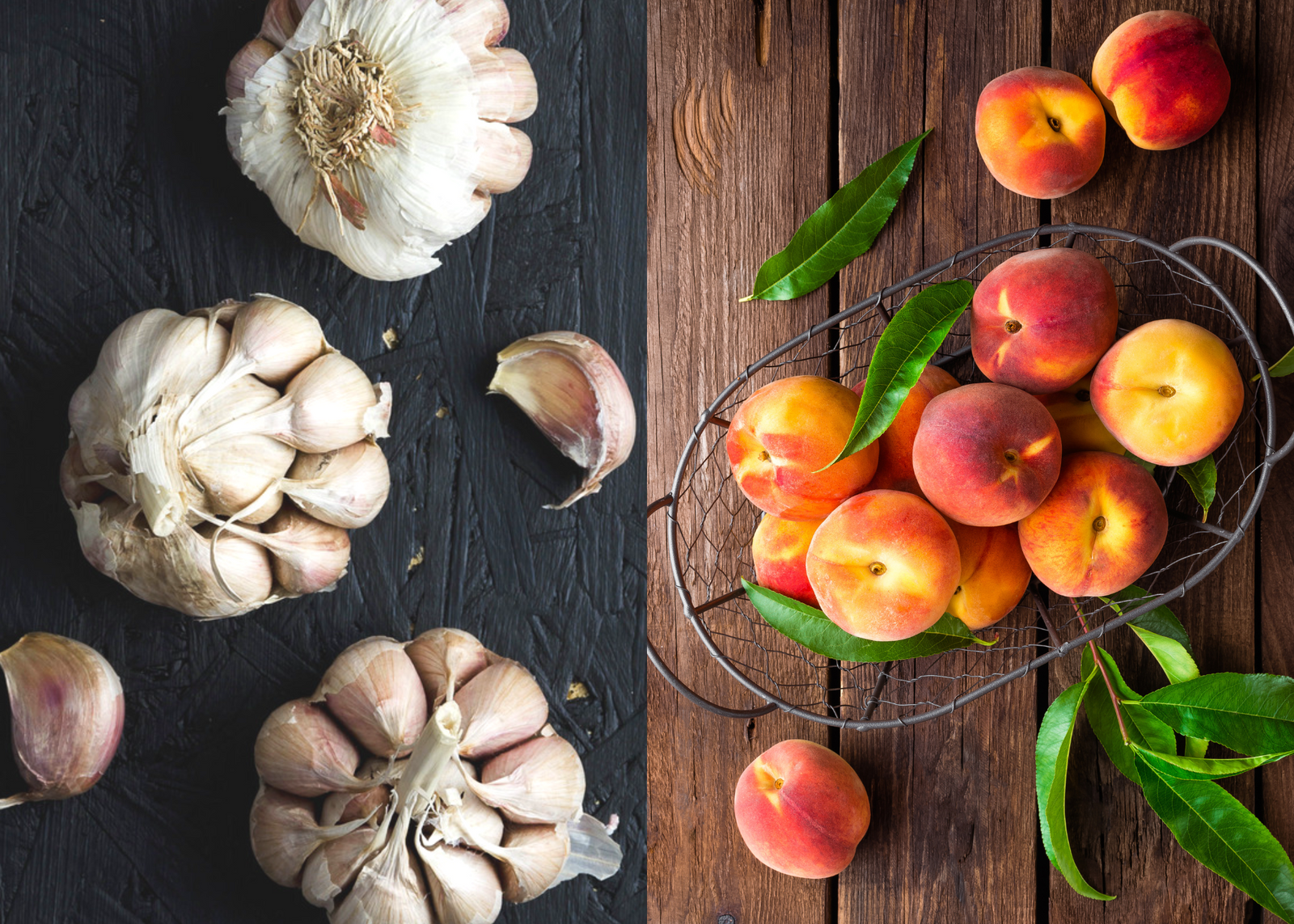 Garlic Infused Olive Oil & Peach White Balsamic