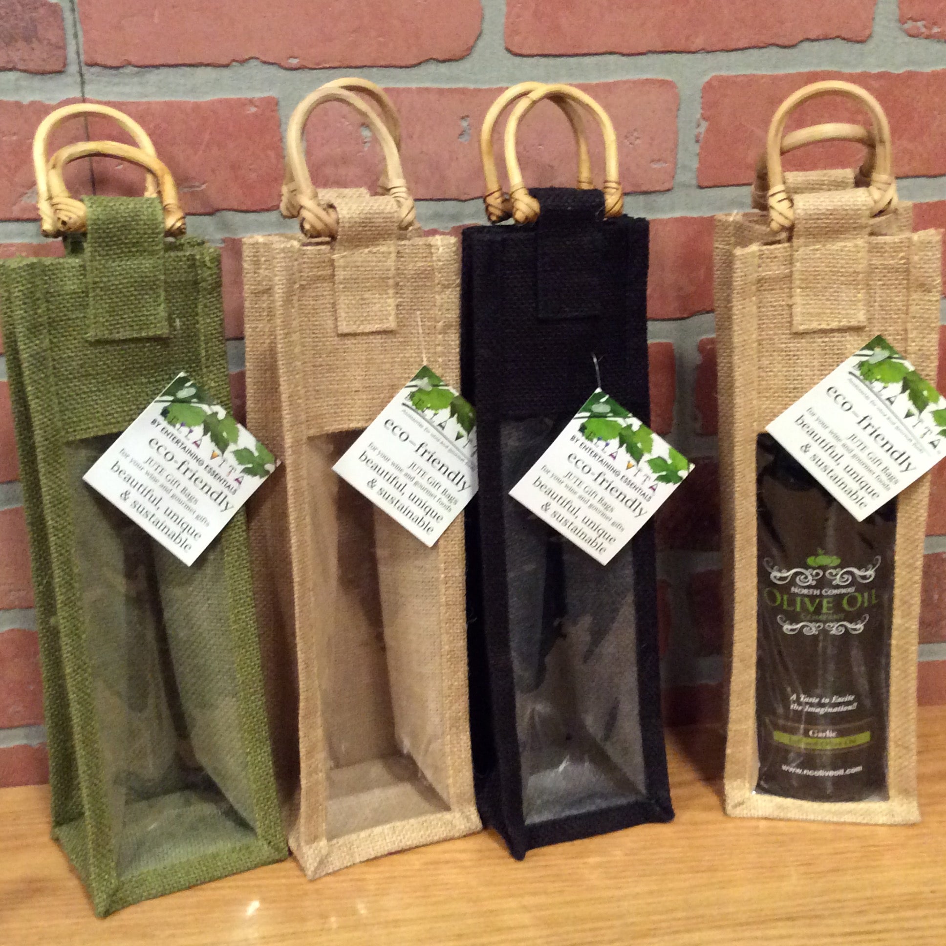 Jute gift discount bags with window