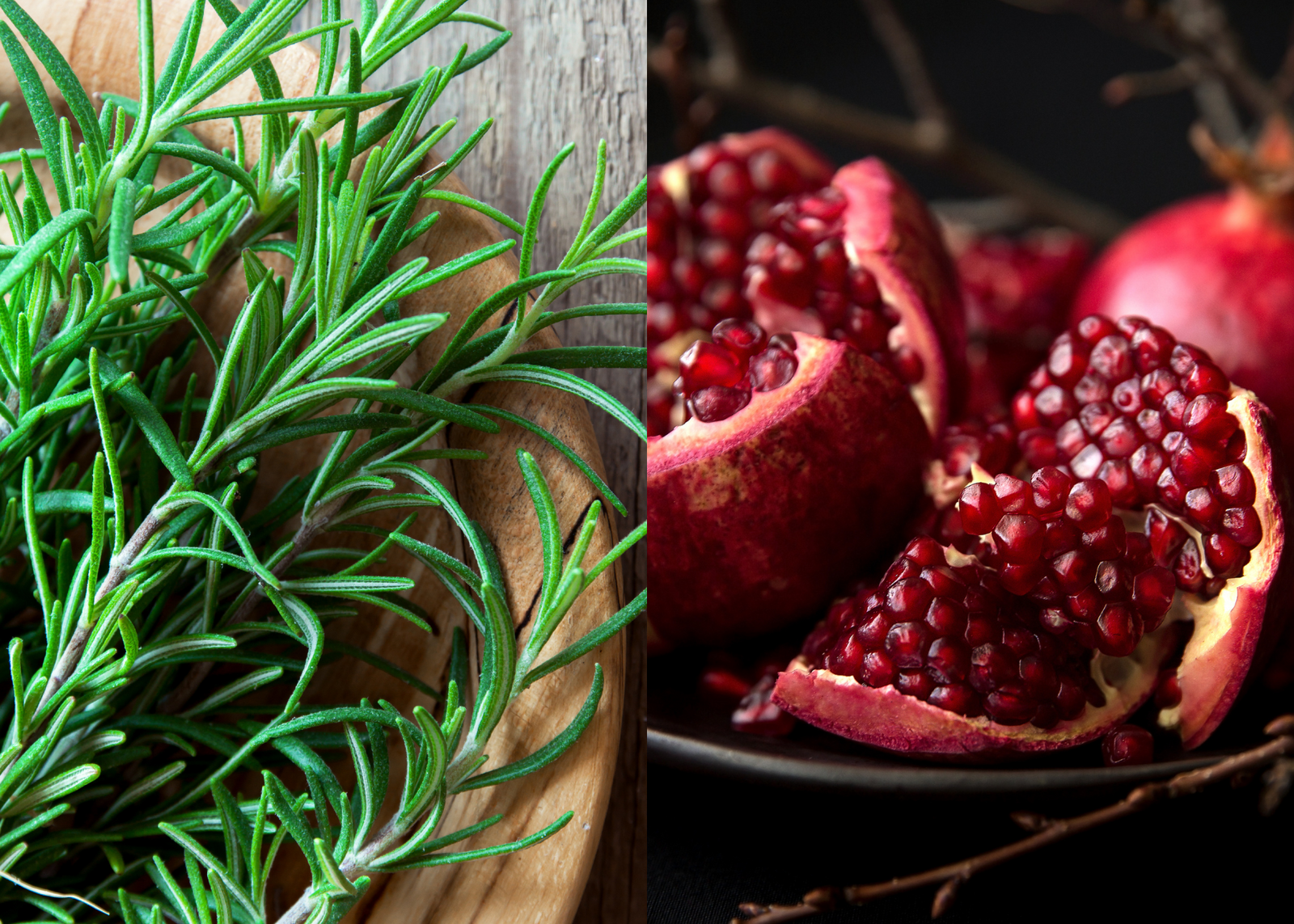 Rosemary Fused Olive Oil & Pomegranate Dark Balsamic Vinegar