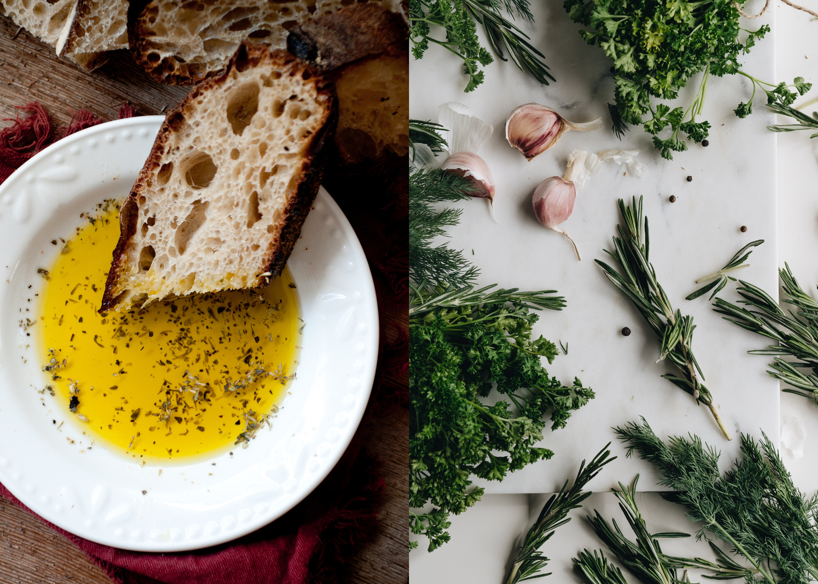 Tuscan Infused Olive Oil and Neapolitan Herb Dark Balsamic