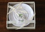 Garlic Grater and Dipping Plate-White