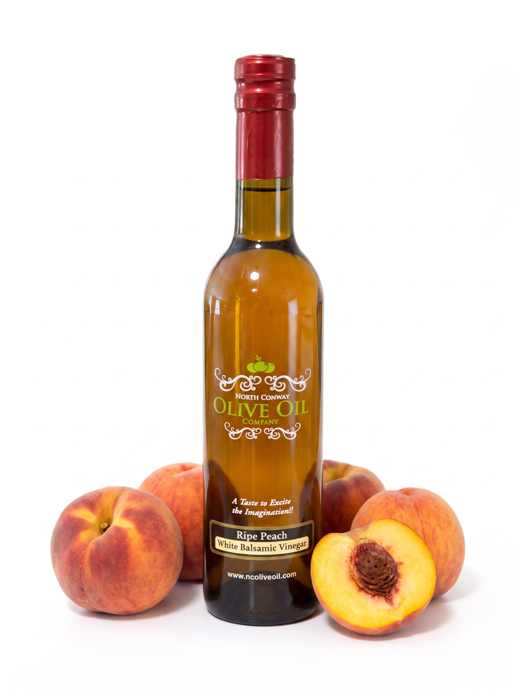 Ripe Peach White Balsamic Vinegar bottle - Google Merchant product image