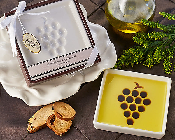 " Vineyard Select" Olive Oil and Balsamic Dipping Plate (Grape)