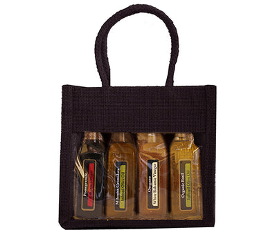 60 ml Bottle Canvas Olive Oil Gift Bag (fits four 60 ml)