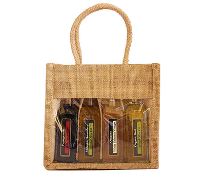 60 ml Bottle Canvas Olive Oil Gift Bag (fits four 60 ml)